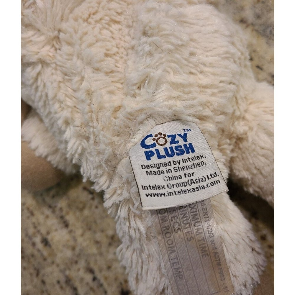 Intelex  Cozy Plush Weighted Dog Biege Tag Floppy Ears Flaxseed Lavender - Picture 5 of 12